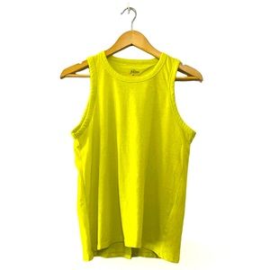 J. Crew sz M sz L Yellow Crew Neck Tie Back Sleeveless T-shirt